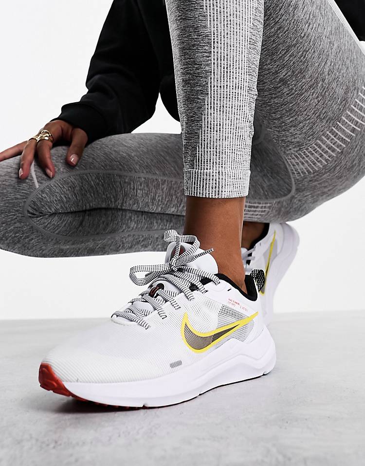 Nike Downshifter sneakers in white